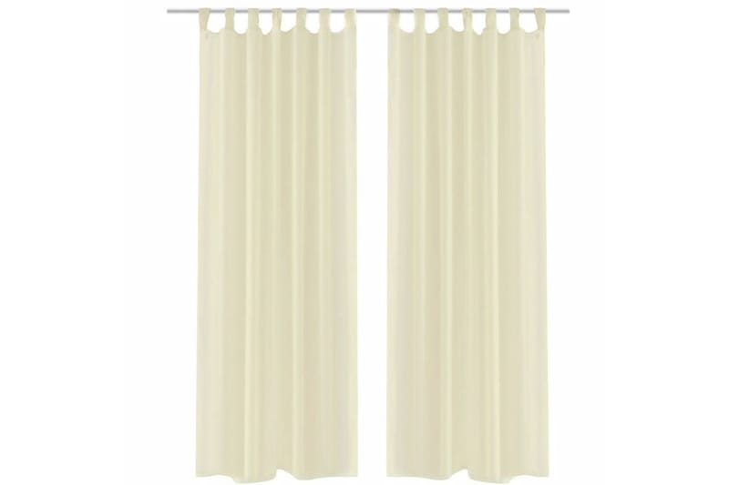 Fløde gardin 140 x 245 cm 2 stk - Creme - Panelgardin