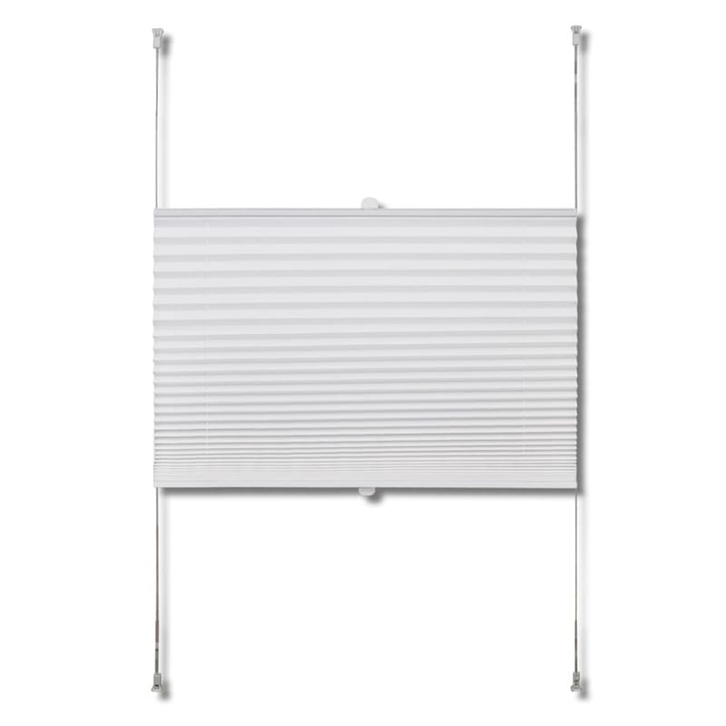 Plisserede Blinde 40X125 Cm Hvid - Hvid - Tekstiler - Gardiner - Persienner