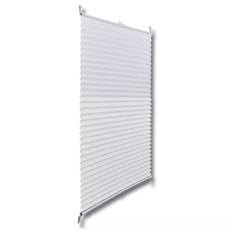 Plisseret Blind 110X150 Cm Hvid - Hvid - Tekstiler - Gardiner - Persienner