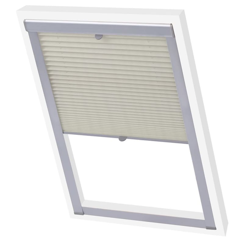 plisseret rullegardin cremefarvet 102 - Creme - Tekstiler - Gardiner - Persienner
