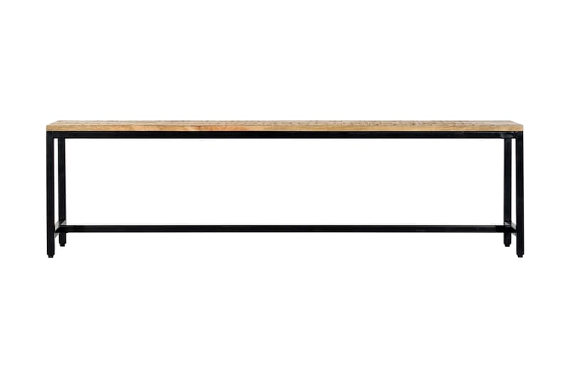 Spisebordsbænk 160 Cm Massivt Ru Mangotræ - Brun - Tekstiler - Gardiner - Persienner