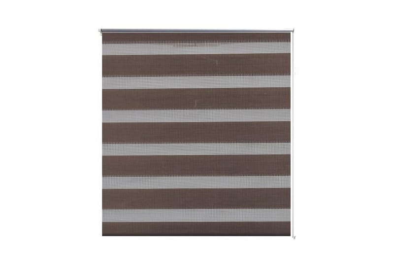 Rullegardin I Zebradesign 100 X 175 Cm Kaffefarvet - Brun - Rullegardin