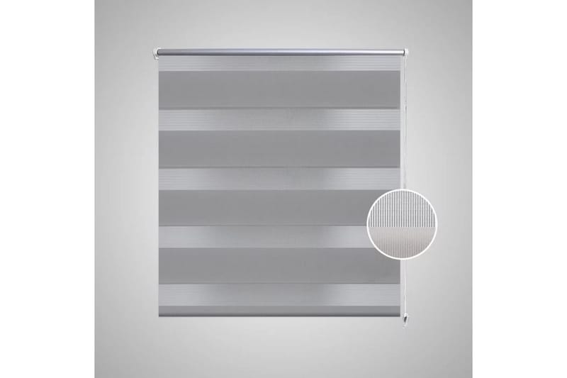 Rullegardin I Zebradesign 140 X 175 Cm Grå - Grå - Tekstiler - Gardiner - Rullegardin