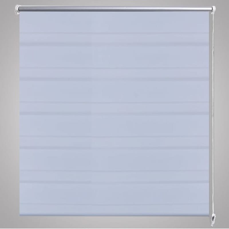 Rullegardin I Zebradesign 140 X 175 Cm Hvid - Hvid - Tekstiler - Gardiner - Rullegardin