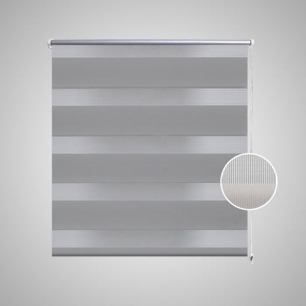 Rullegardin I Zebradesign 80 X 150 Cm Grå - Grå - Tekstiler - Gardiner - Rullegardin