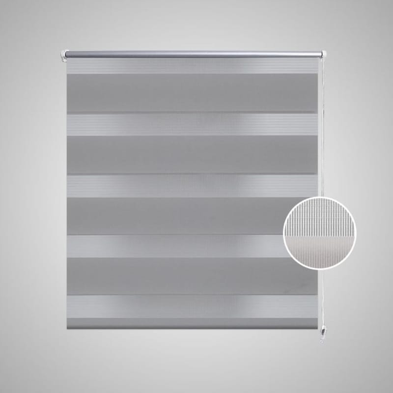 Rullegardin I Zebradesign 80 X 175 Cm Grå - Grå - Tekstiler - Gardiner - Rullegardin