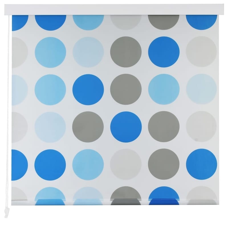 rullegardin til brusekabine 140 x 240 cm cirkel-print - Blå - Rullegardin