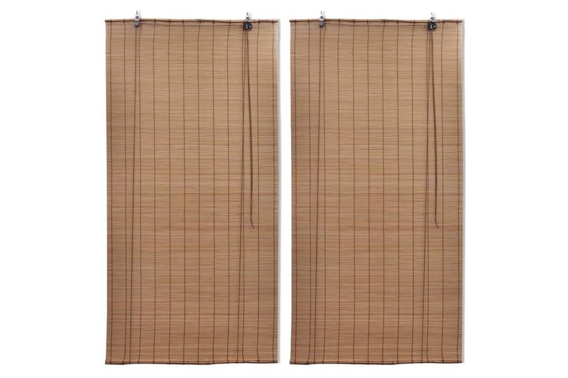 rullegardiner 2 stk. 10x160 cm bambus brun - Brun - Rullegardin