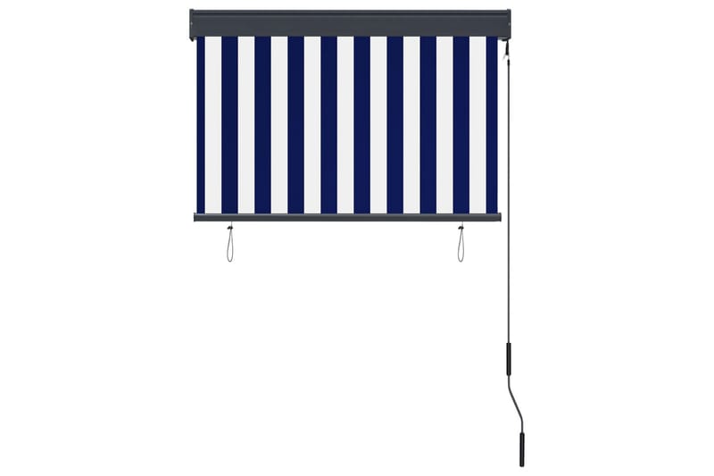 udendørs rullegardin 100x250 cm blå og hvid - Blå - Tekstiler - Gardiner - Rullegardin