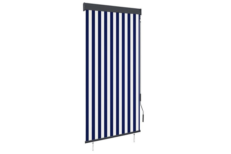 udendørs rullegardin 100x250 cm blå og hvid - Blå - Tekstiler - Gardiner - Rullegardin