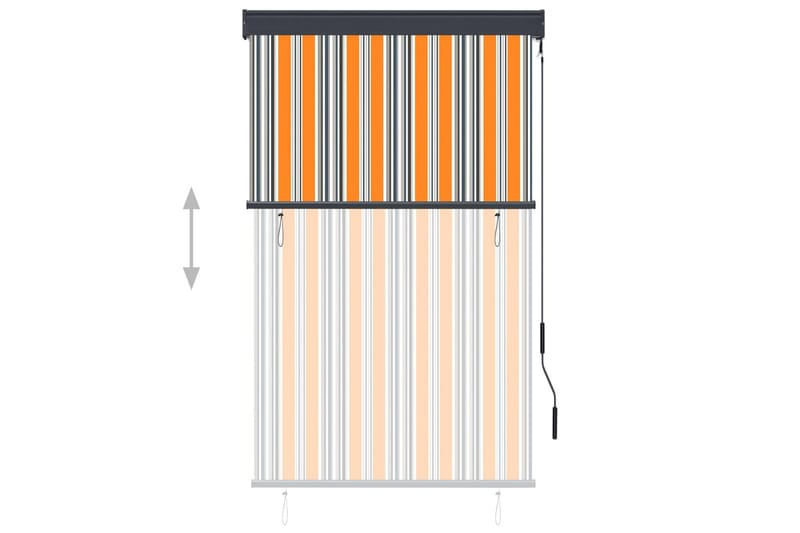 udendørs rullegardin 100x250 cm gul og blå - Gul - Tekstiler - Gardiner - Rullegardin