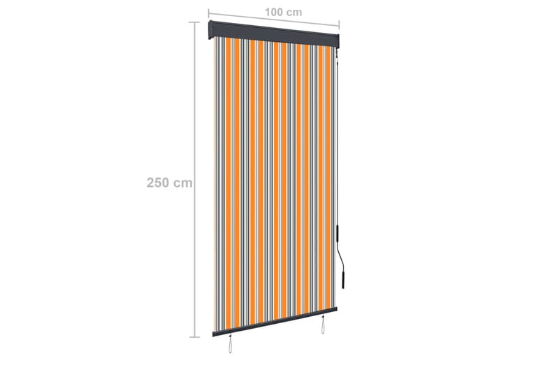 udendørs rullegardin 100x250 cm gul og blå - Gul - Tekstiler - Gardiner - Rullegardin
