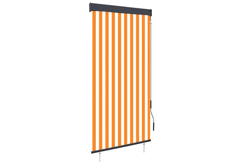 udendørs rullegardin 100x250 cm hvid og orange - Orange - Tekstiler - Gardiner - Rullegardin