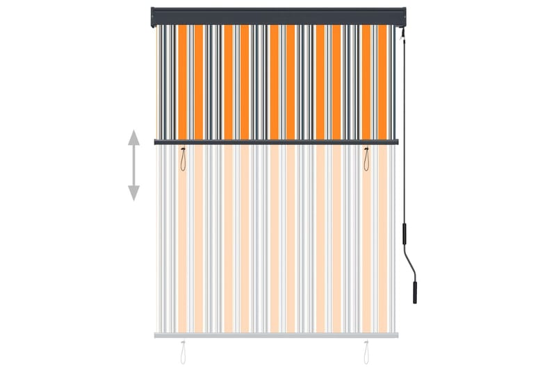 udendørs rullegardin 120x250 cm gul og blå - Gul - Tekstiler - Gardiner - Rullegardin