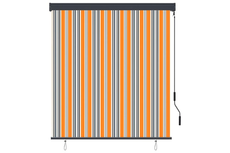 udendørs rullegardin 140x250 cm gul og blå - Gul - Tekstiler - Gardiner - Rullegardin