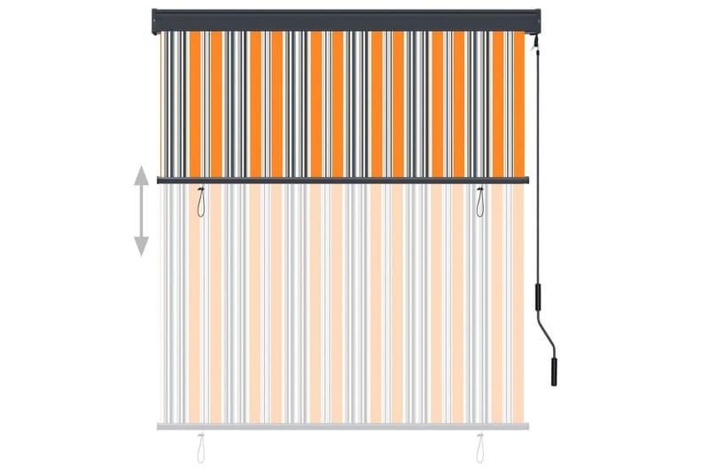 udendørs rullegardin 140x250 cm gul og blå - Gul - Tekstiler - Gardiner - Rullegardin