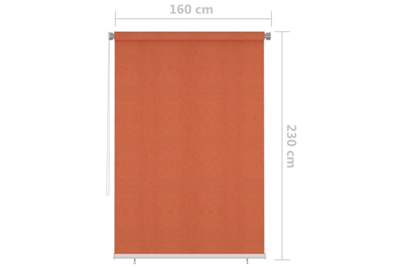udendørs rullegardin 160x230 cm orange - Orange - Rullegardin