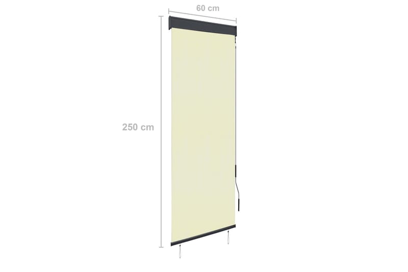 udendørs rullegardin 60x250 cm cremefarvet - Creme - Tekstiler - Gardiner - Rullegardin