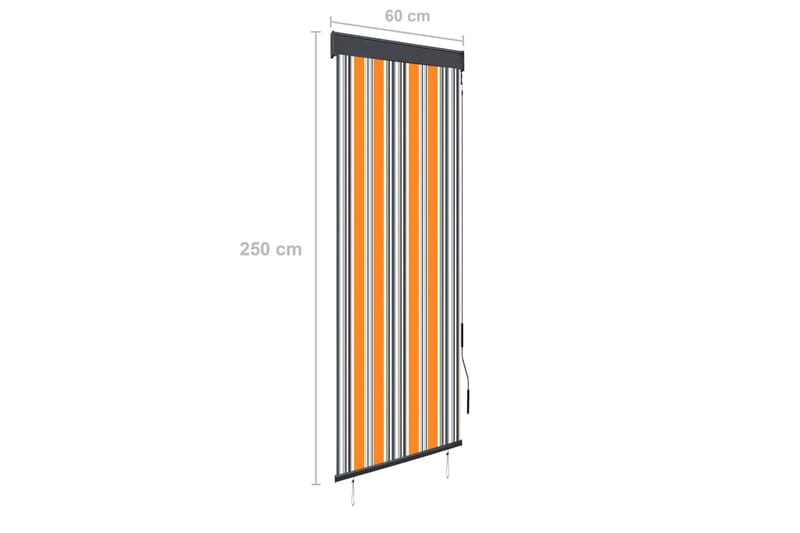 udendørs rullegardin 60x250 cm gul og blå - Gul - Rullegardin