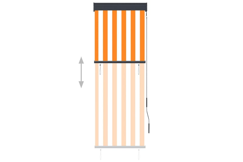 udendørs rullegardin 60x250 cm hvid og orange - Orange - Tekstiler - Gardiner - Rullegardin