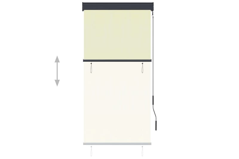 udendørs rullegardin 80x250 cm cremefarvet - Creme - Tekstiler - Gardiner - Rullegardin