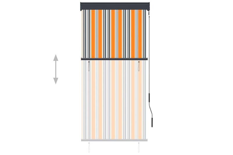udendørs rullegardin 80x250 cm gul og blå - Gul - Tekstiler - Gardiner - Rullegardin