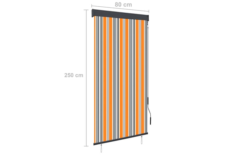 udendørs rullegardin 80x250 cm gul og blå - Gul - Tekstiler - Gardiner - Rullegardin