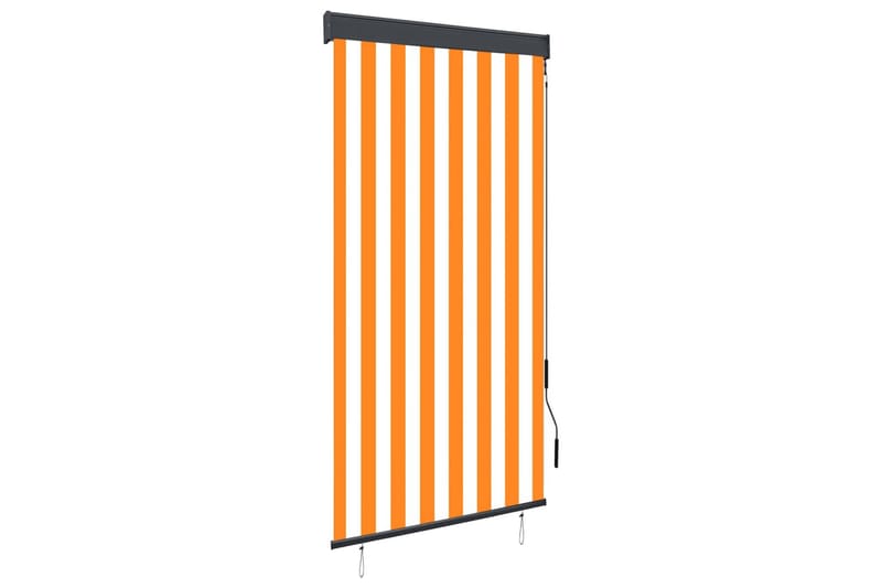 udendørs rullegardin 80x250 cm hvid og orange - Orange - Tekstiler - Gardiner - Rullegardin