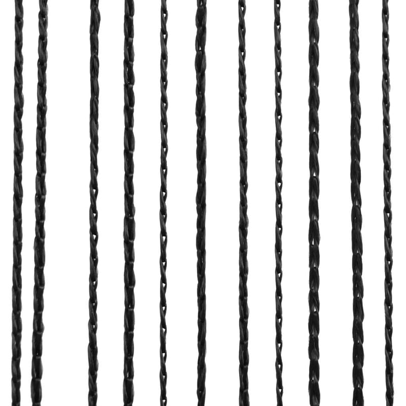 trådgardiner 2 stk. 100 x 250 cm sort - Sort - Mørkelægningsgardin
