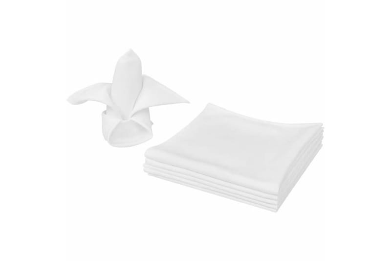 10 Middagsservietter Hvid 50 x 50 cm - Hvid - Tekstiler - Køkkentekstiler - Stofservietter