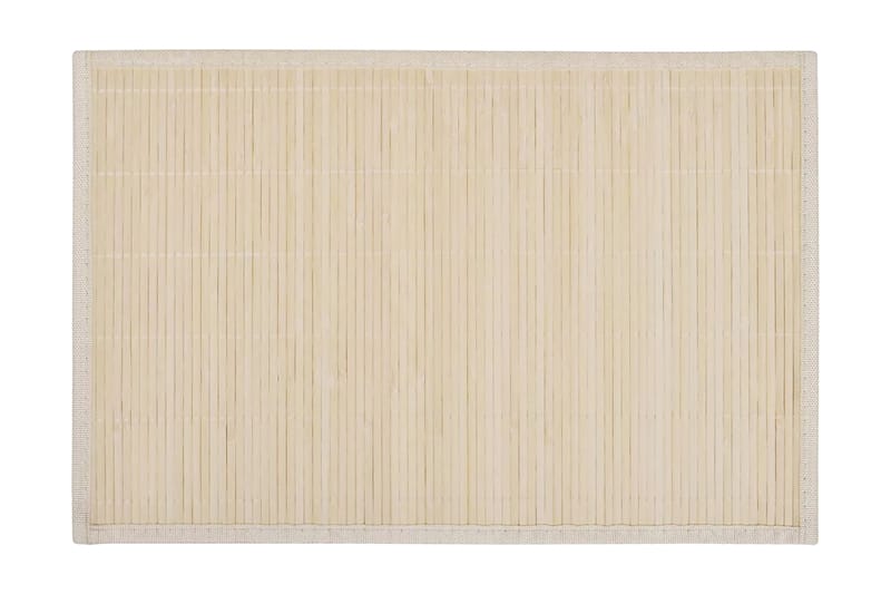 6 Bambusdækkeservietter 30 X 45 Cm Naturfarvet - Beige - Dækkeservietter - Køkkentekstiler