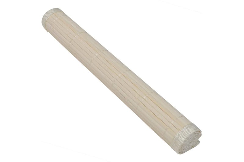 6 Bambusdækkeservietter 30 X 45 Cm Naturfarvet - Beige - Tekstiler - Køkkentekstiler