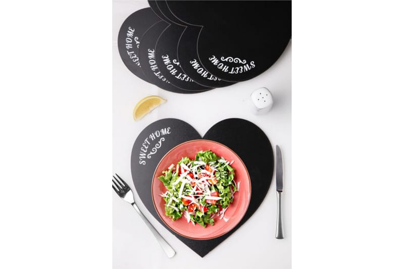 Bordtabletter 6 stk - Sort - Tekstiler - Køkkentekstiler