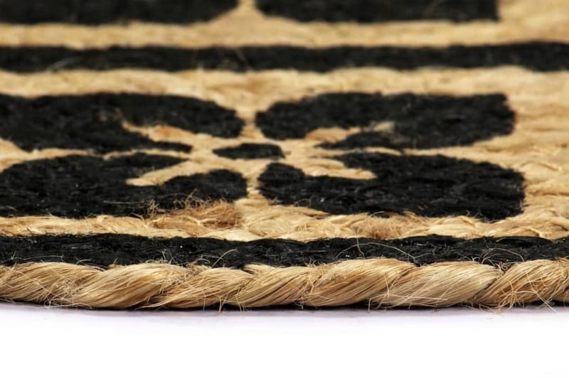 dækkeservietter 6 stk. rund 38 cm jute sort - Sort - Tekstiler - Køkkentekstiler
