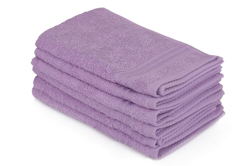Hobby Håndklæde 30x50 cm 6-pak - Lilla - Tekstiler - Badetekstiler - Håndklæder