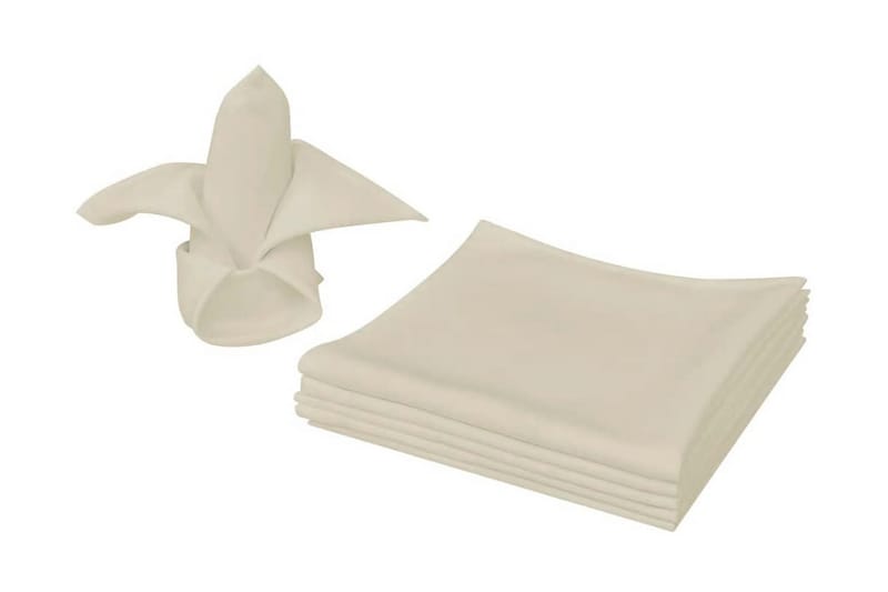middagsservietter 100 stk. cremefarvet 50x50 cm - Creme - Tekstiler - Køkkentekstiler - Stofservietter