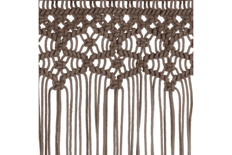 Macramégardin 140x240 cm bomuld gråbrun - Gråbrun - Tekstiler - Gardiner