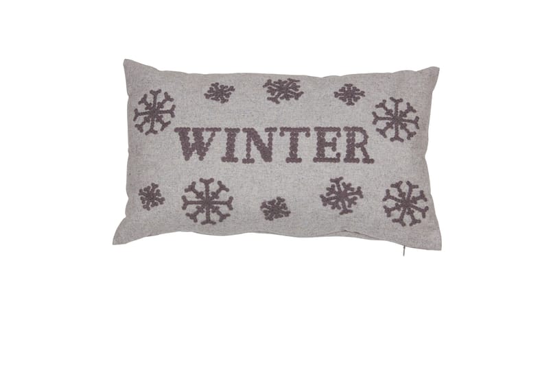 Winter Pudebetræk 30x50 cm - Lysegrå - Tekstiler - Pude & plaid - Pyntepuder & pudebetræk