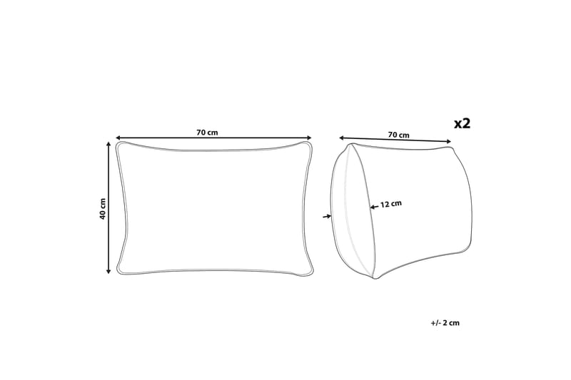 Barrie Udendørspude 42x60 cm - Brun/Blå/Beige - Tekstiler - Pude & plaid - Udendørs puder