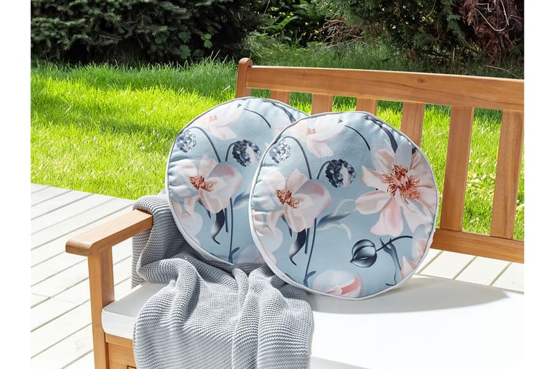 Benedetta Udendørspude 40 cm Rund - Blå - Møbler - Borde - Sofabord