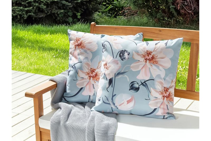 Benedetta Udendørspude 45x45 cm - Blå - Tekstiler - Pude & plaid - Udendørs puder