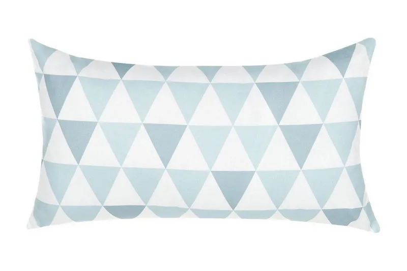 Burgeo Udendørspude 42x60 cm, Blå/Hvid