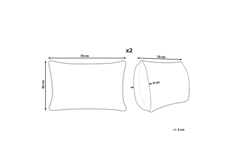 Burgeo Udendørspude 42x60 cm - Blå/Hvid - Tekstiler - Pude & plaid - Udendørs puder