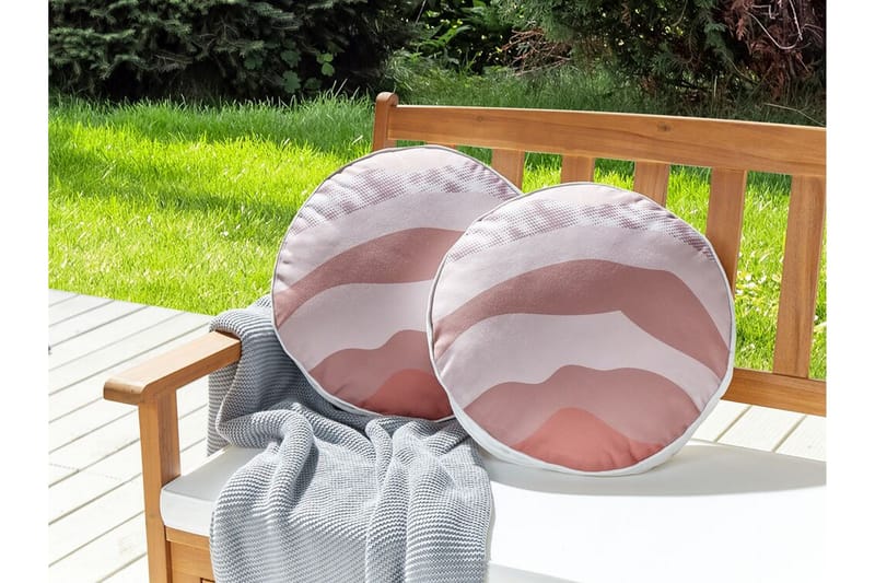 Busto Udendørspude 40 cm Rund Rund - Lyserød - Tekstiler - Pude & plaid - Udendørs puder