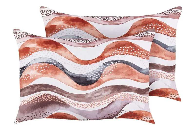 Cannole Udendørspude 42x60 cm, Brun/Hvid/Sort