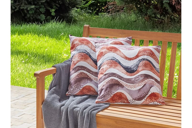 Cannole Udendørspude 45x45 cm - Brun/Hvid/Sort - Tekstiler - Pude & plaid - Udendørs puder