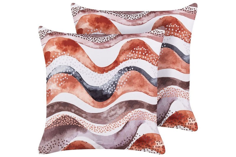 Cannole Udendørspude 45x45 cm - Brun/Hvid/Sort - Tekstiler - Pude & plaid - Udendørs puder