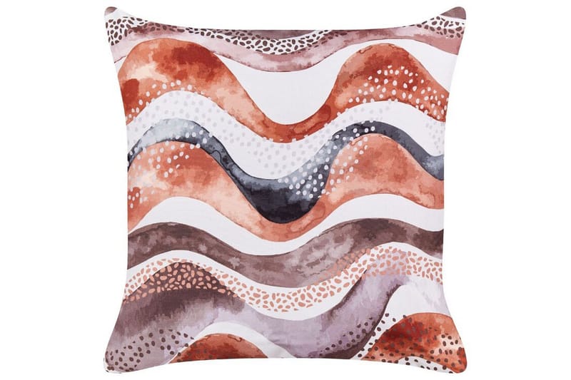 Cannole Udendørspude 45x45 cm, Brun/Hvid/Sort