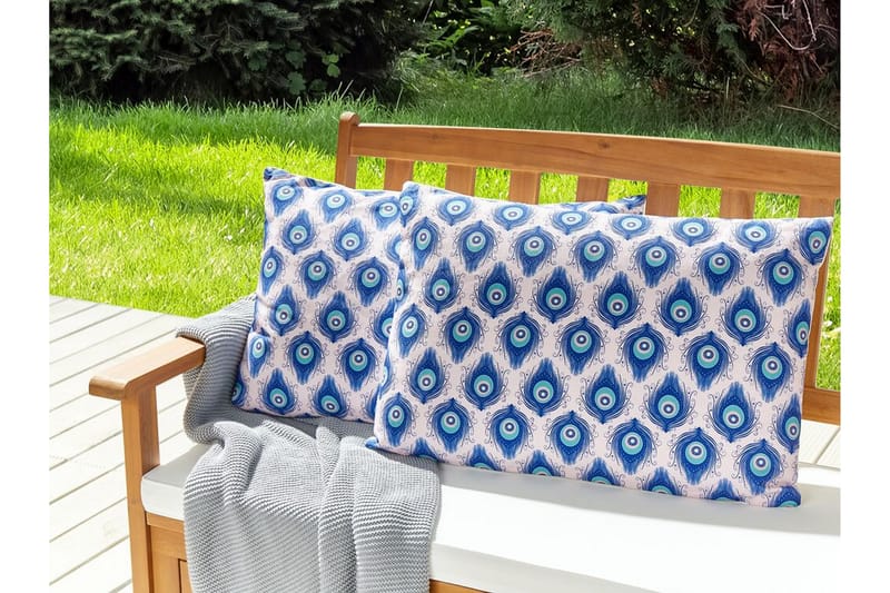 Didsbury Udendørspude 42x60 cm - Blå/Pink - Tekstiler - Pude & plaid - Udendørs puder