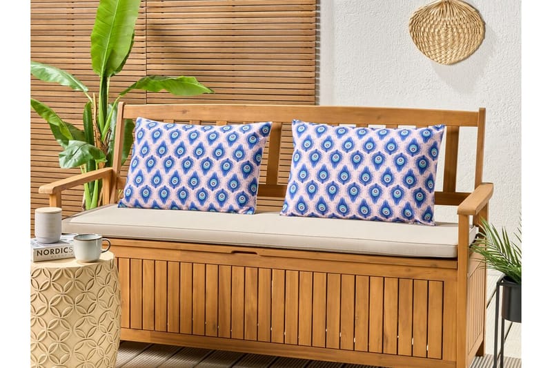 Didsbury Udendørspude 42x60 cm - Blå/Pink - Tekstiler - Pude & plaid - Udendørs puder